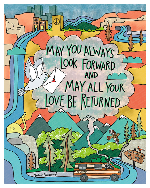 Bug Eyes, Astrovan, Mt. Joy lyric art - Jessie husband