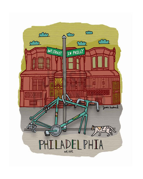 Philadelphia bike parts print - Jessie husband