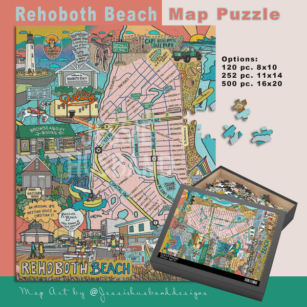Rehoboth Beach Map Puzzle - Jessie husband