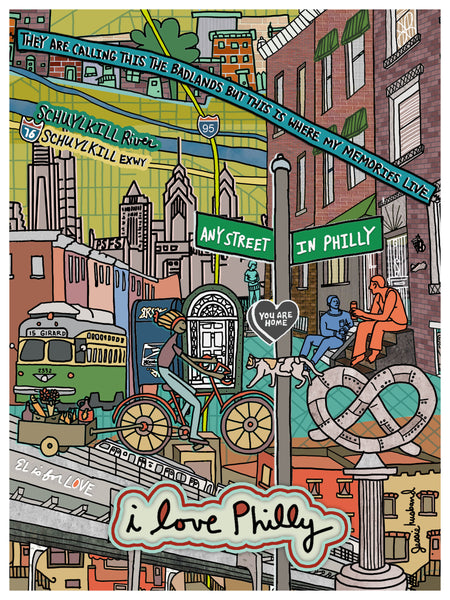 I Love Philly, Customize w/ your cross streets (framing options available) - Jessie husband