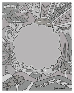 Custom Quote or Lyric Art, trees, arrows, sun, clouds - Jessie husband