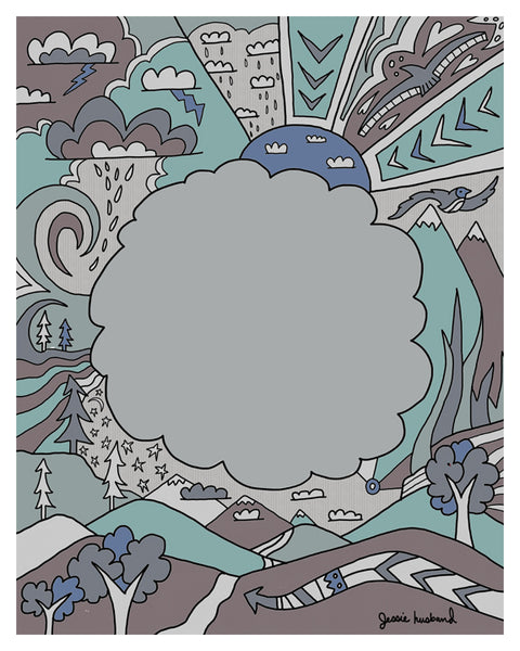 Custom Quote or Lyric Art, trees, arrows, sun, clouds - Jessie husband