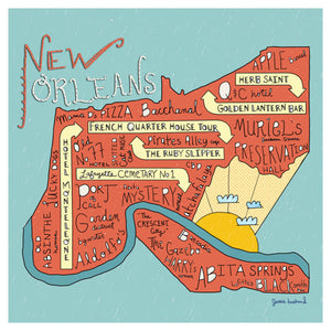 New Orleans, Louisiana Map - Jessie husband