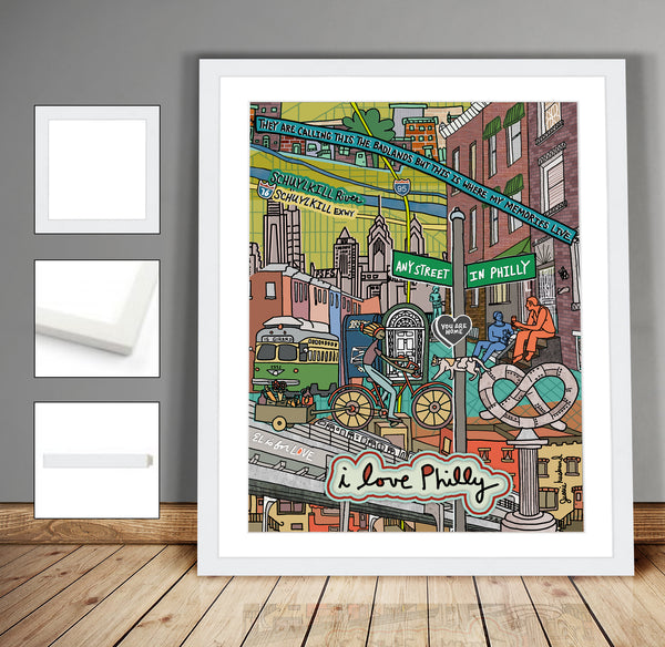 I Love Philly, Customize w/ your cross streets (framing options available) - Jessie husband