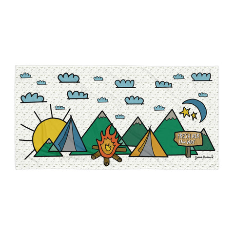 Fresh Air This Way Beach / Camp Towel - Jessie husband