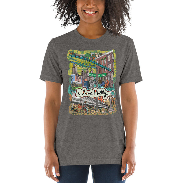 I Love Philly Tee, Customize w/ your cross streets - Jessie husband
